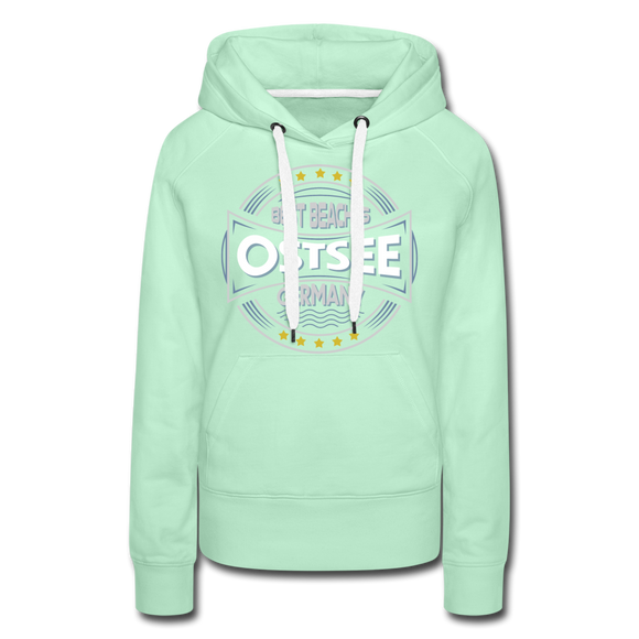 Ostsee Beaches - Frauen Premium Hoodie - helles Mintgrün