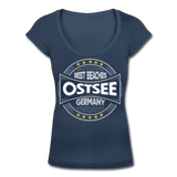 Ostsee Beaches - Frauen T-Shirt mit U-Ausschnitt - Navy