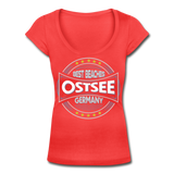 Ostsee Beaches - Frauen T-Shirt mit U-Ausschnitt - Koralle