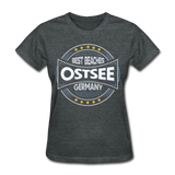 Ostsee Beaches - Frauen Gildan Heavy T-Shirt - Dunkelgrau meliert