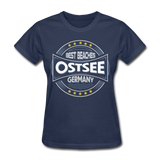 Ostsee Beaches - Frauen Gildan Heavy T-Shirt - Navy