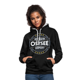 Ostsee Beaches - Frauen Kontrast-Hoodie - Schwarz/Grau meliert