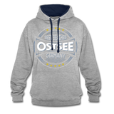 Ostsee Beaches - Frauen Kontrast-Hoodie - Grau meliert/Navy