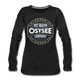 Ostsee Beaches - Frauen Premium Langarmshirt - Schwarz