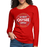 Ostsee Beaches - Frauen Premium Langarmshirt - Rot