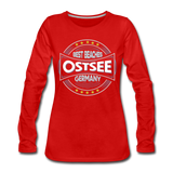 Ostsee Beaches - Frauen Premium Langarmshirt - Rot