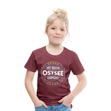 Ostsee Beaches - Kinder Premium T-Shirt - Bordeauxrot meliert