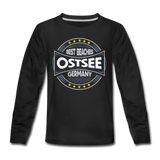 Ostsee Beaches - Teenager Premium Langarmshirt - Schwarz