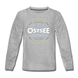 Ostsee Beaches - Teenager Premium Langarmshirt - Grau meliert