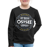 Ostsee Beaches - Kinder Premium Langarmshirt - Schwarz