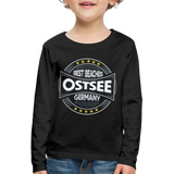 Ostsee Beaches - Kinder Premium Langarmshirt - Schwarz