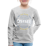 Ostsee Beaches - Kinder Premium Langarmshirt - Grau meliert