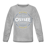 Ostsee Beaches - Kinder Premium Langarmshirt - Grau meliert