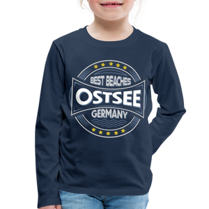 Ostsee Beaches - Kinder Premium Langarmshirt - Hellrosa