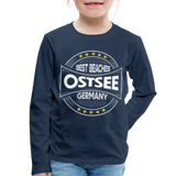 Ostsee Beaches - Kinder Premium Langarmshirt - Navy