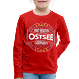 Ostsee Beaches - Kinder Premium Langarmshirt - Rot