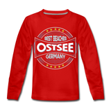 Ostsee Beaches - Kinder Premium Langarmshirt - Rot