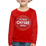 Ostsee Beaches - Kinder Premium Langarmshirt - Rot