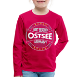 Ostsee Beaches - Kinder Premium Langarmshirt - dunkles Pink