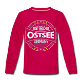 Ostsee Beaches - Kinder Premium Langarmshirt - dunkles Pink