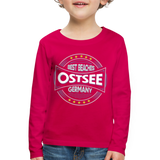 Ostsee Beaches - Kinder Premium Langarmshirt - dunkles Pink