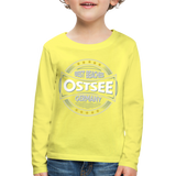 Ostsee Beaches - Kinder Premium Langarmshirt - Gelb