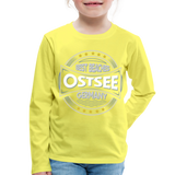 Ostsee Beaches - Kinder Premium Langarmshirt - Gelb