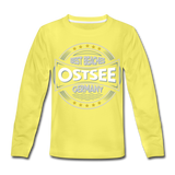 Ostsee Beaches - Kinder Premium Langarmshirt - Gelb