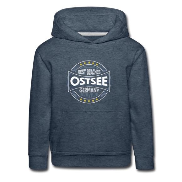 Ostsee Beaches - Kinder Premium Hoodie - Jeansblau