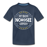 Nordsee Beaches - Kinder Premium T-Shirt - Navy