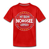 Nordsee Beaches - Kinder Premium T-Shirt - Rot