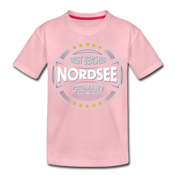 Nordsee Beaches - Kinder Premium T-Shirt - Hellrosa