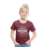 Nordsee Beaches - Kinder Premium T-Shirt - Bordeauxrot meliert