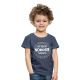 Nordsee Beaches - Kinder Premium T-Shirt - Blau meliert