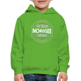 Nordsee Beaches - Kinder Premium Hoodie - Hellgrün