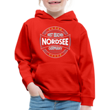 Nordsee Beaches - Kinder Premium Hoodie - Rot