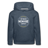 Nordsee Beaches - Kinder Premium Hoodie - Jeansblau