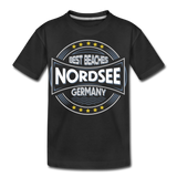 Nordsee Beaches - Teenager Premium T-Shirt - Schwarz