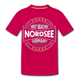 Nordsee Beaches - Teenager Premium T-Shirt - dunkles Pink