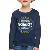 Nordsee Beaches - Kinder Premium Langarmshirt - Navy