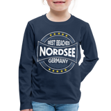 Nordsee Beaches - Kinder Premium Langarmshirt - Navy