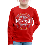 Nordsee Beaches - Kinder Premium Langarmshirt - Rot