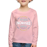 Nordsee Beaches - Kinder Premium Langarmshirt - Hellrosa