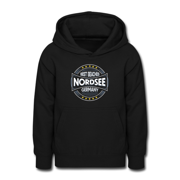 Nordsee Beaches - Teenager Hoodie - Schwarz