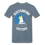 Küstenkind Ostsee - Männer Premium T-Shirt - Blaugrau