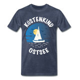 Küstenkind Ostsee - Männer Premium T-Shirt - Blau meliert