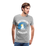 Küstenkind Nordsee - Männer Premium T-Shirt - Grau meliert