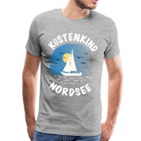 Küstenkind Nordsee - Männer Premium T-Shirt - Grau meliert