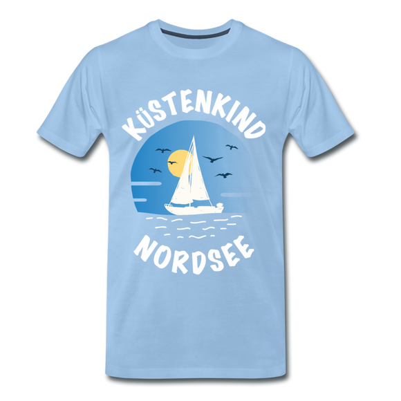 Küstenkind Nordsee - Männer Premium T-Shirt - Sky