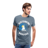 Küstenkind Nordsee - Männer Premium T-Shirt - Blaugrau